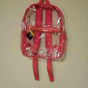 Makers Market Pink Transparent Backpack